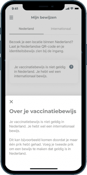 Voorbeeld van UX-writing.