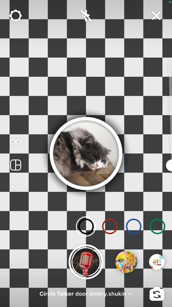 Het Circle Talker effect in je Story.