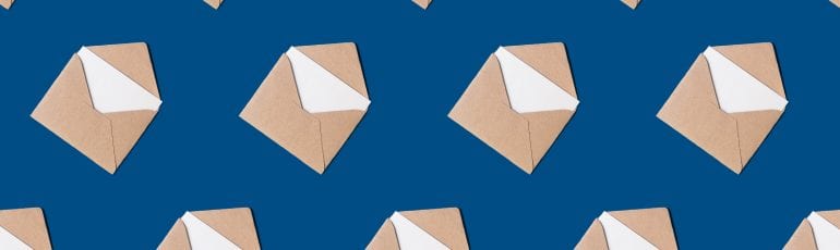 onderwerpregel geopende envelopen