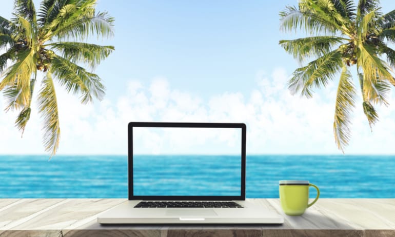 Out of office laptop.