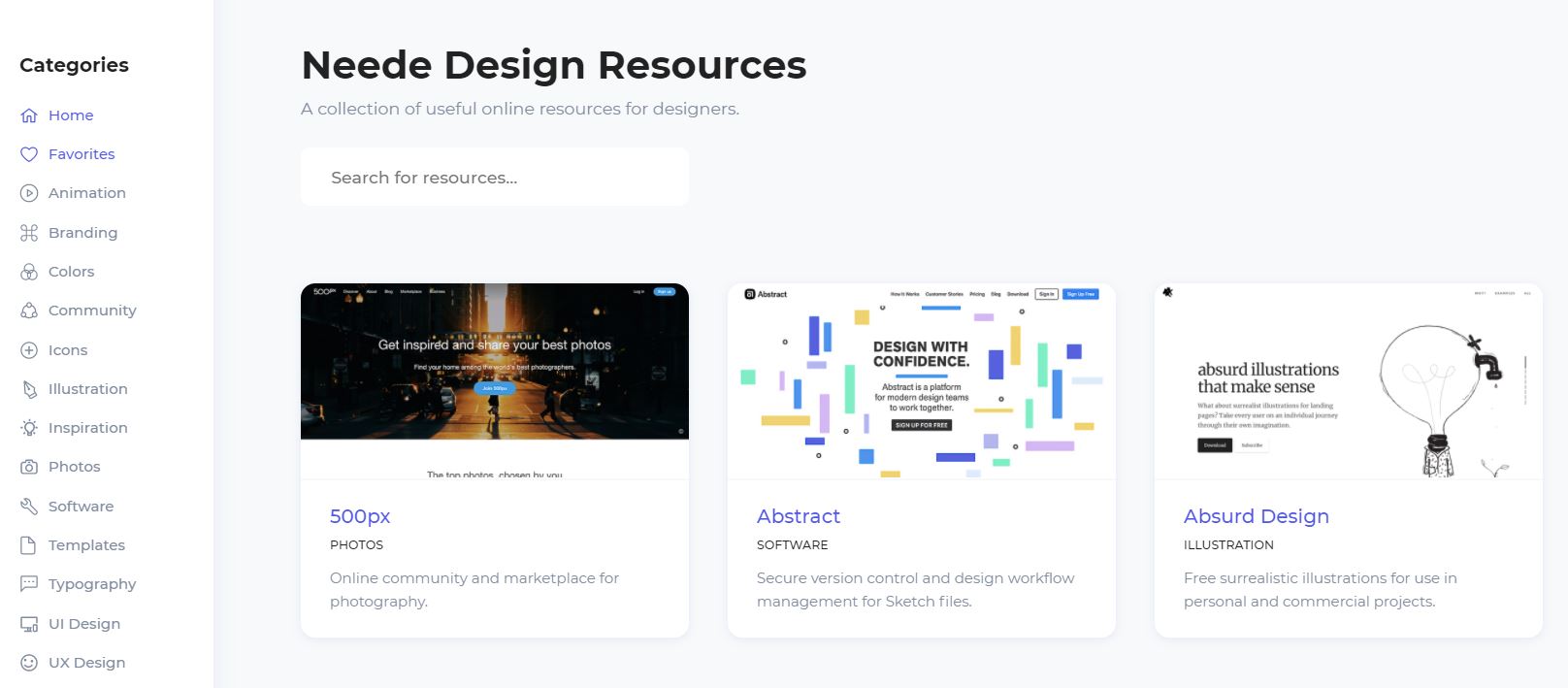 Neede Design Resources, een van de design-tools.