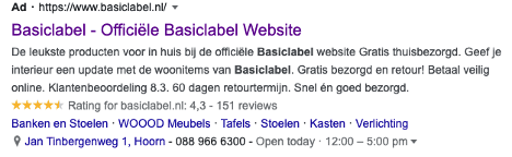 Basiclabel Search Extensies.