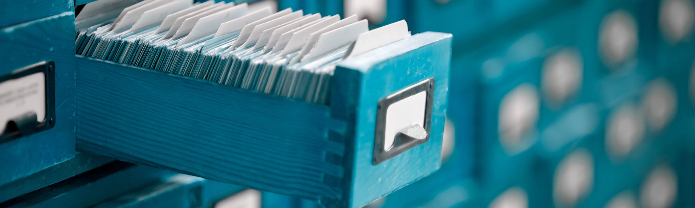 Blauwe archiefkast voor slimmer werken.