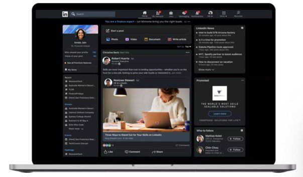 Darkmode LinkedIn