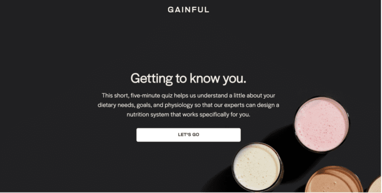 Shoppable quiz van Gainful.