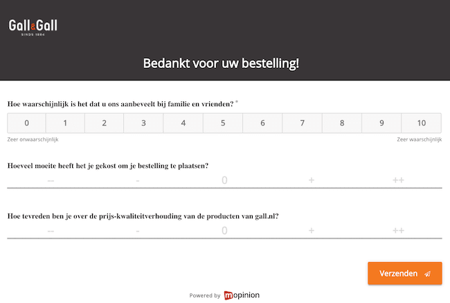 Tevredenheidsonderzoek Gall&Gall