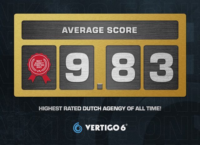 Vertigo 6 hoogst beoordeelde bureau in FONK100
