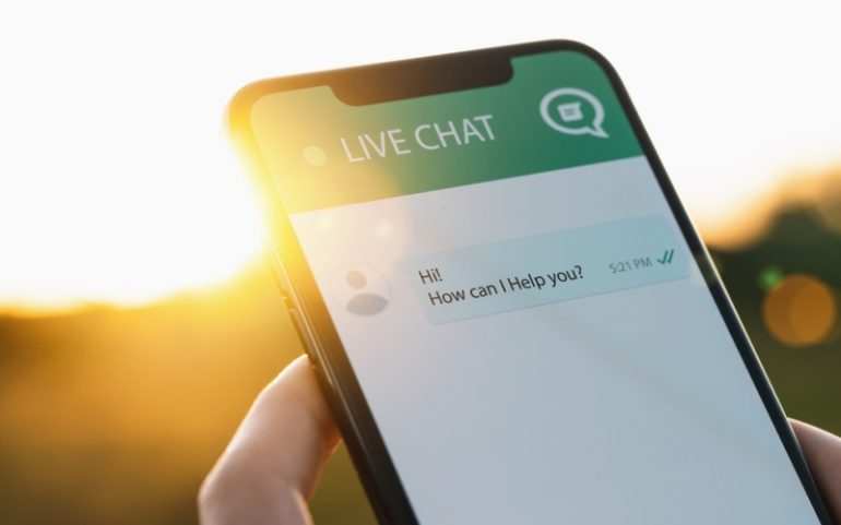 Klantenservice live chat op telefoon