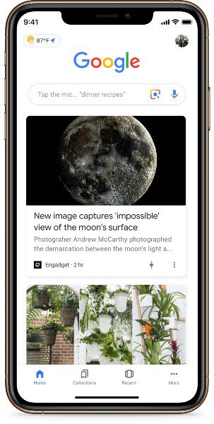 Google Discover op smartphone.