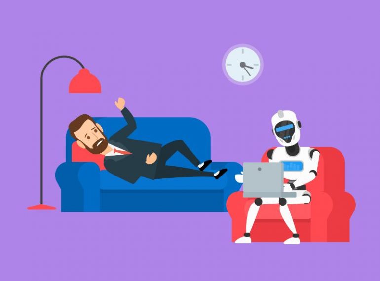 robot en mens