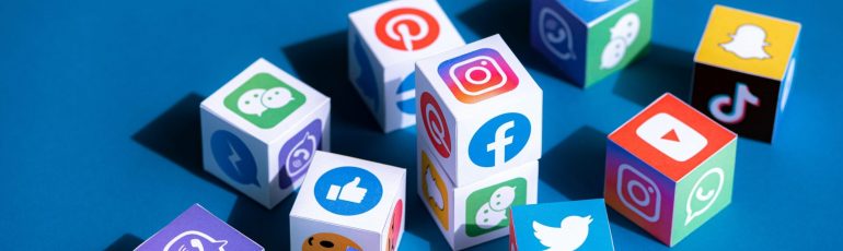 Social media blokjes. 