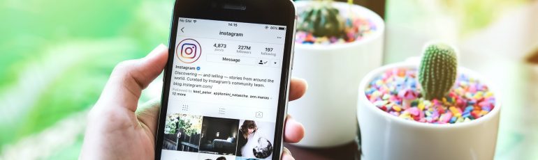 Instagram account op smartphone