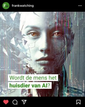 Screenshot van Instagram post over de documentaire iHuman.