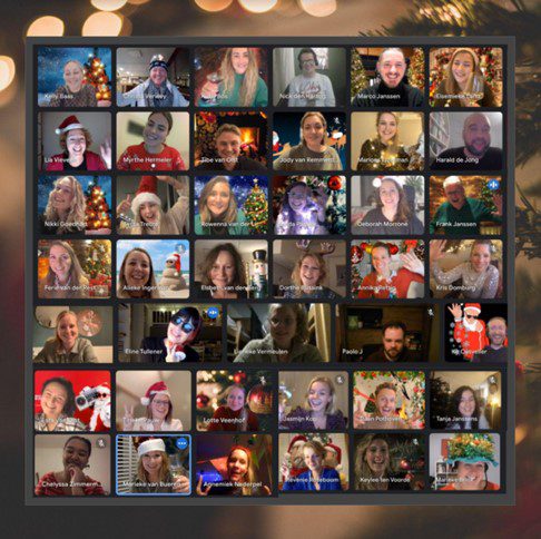 Online kerstborrel van Frankwatching-team.