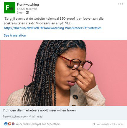 LinkedIn top post.