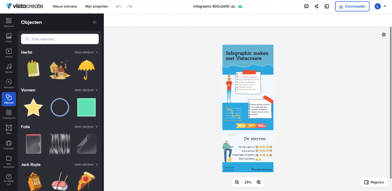 vistacreate infographics maken