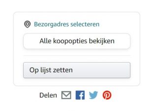 Voorbeeld zonder buy box Amazon