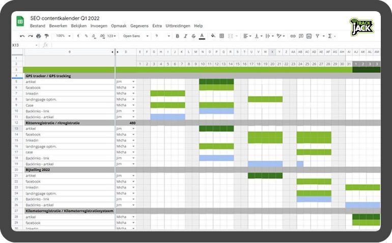 trackjack contentkalender
