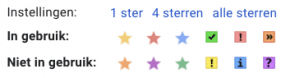 Screenshot sterren in Gmail