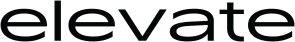 Elevate logo met witte omlijning