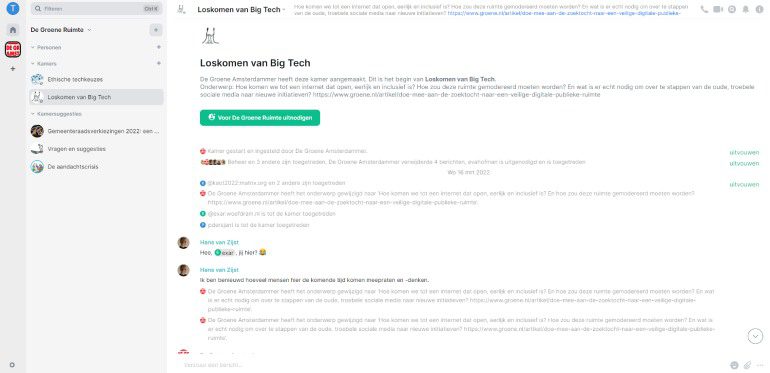 Element loskomen van big tech.