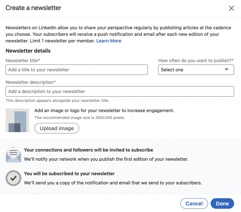 Hoe je een LinkedIn-nieuwsbrief maakt.