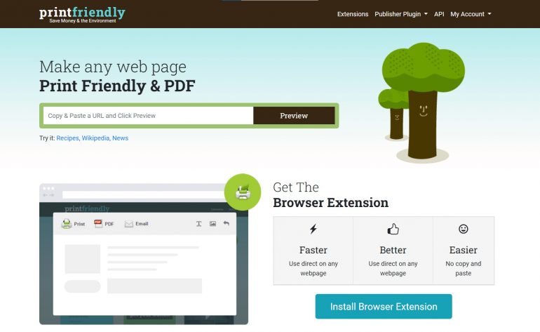 PrintFriendly maakt een PDF van een URL