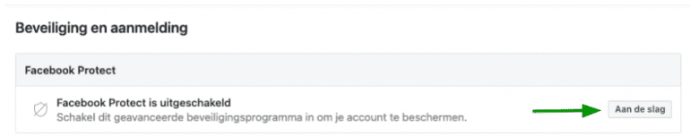 Aan de slag met Facebook Protect