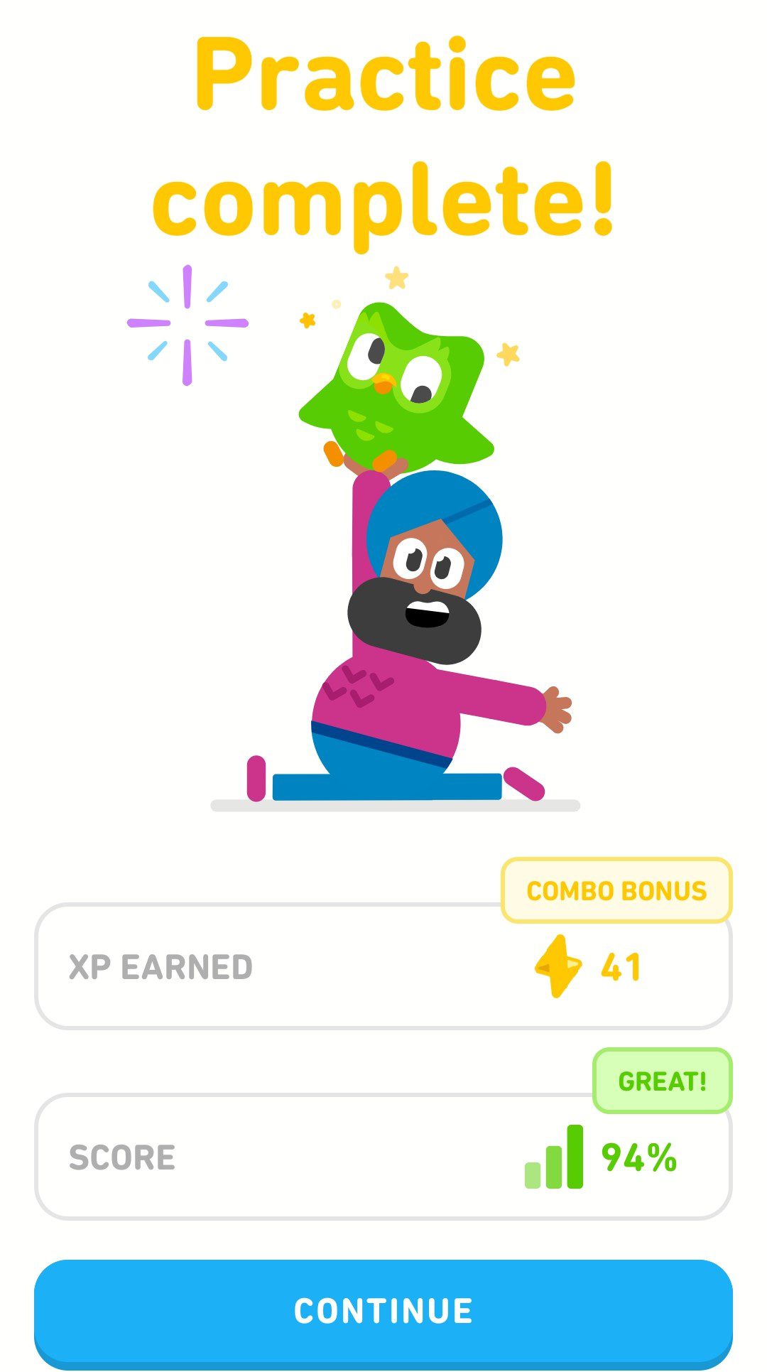 Felicitatie compliment duolingo neuromarketing