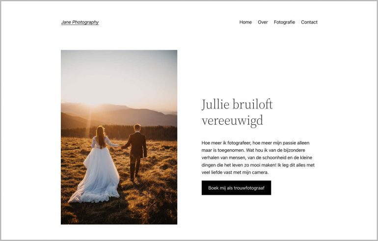 Voorbeeld van een gratis WordPress-thema om een website mee te maken