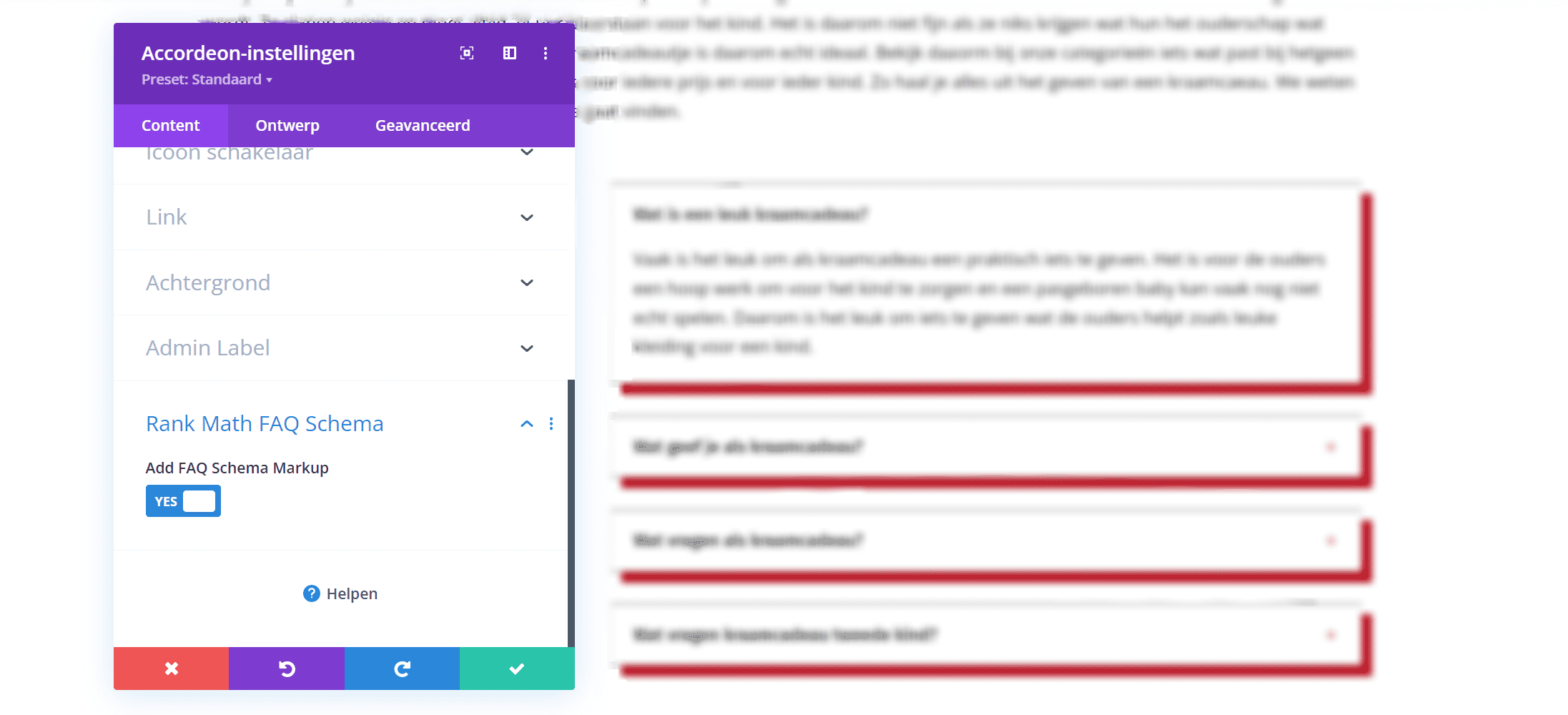 Integratie met Divi.