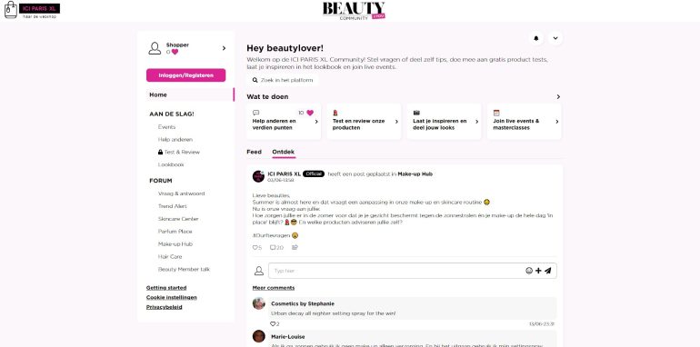 Screenshot ICI Paris XL: omnichannel experience