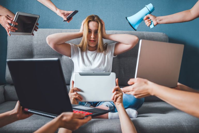 Jongere wordt overweldigd door technologie.