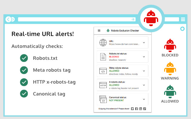 Robots Exclusion Checker.