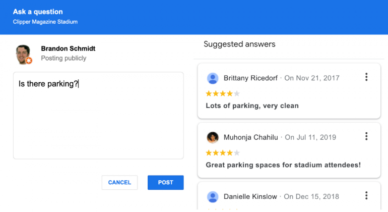 Vragen Google Bedrijfsprofiel