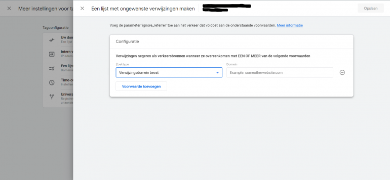 lijst met ongewenste verwijzingen