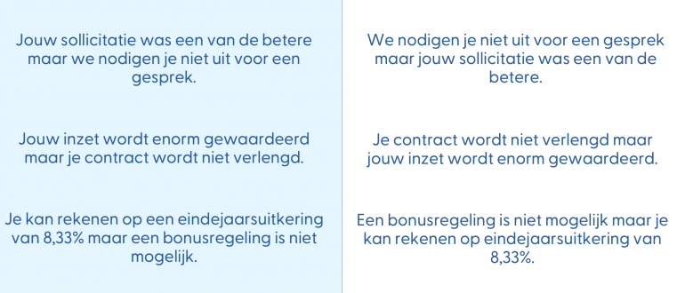 Voorbeeld van het gebruik van het woord maar in zinnen onbewuste brein