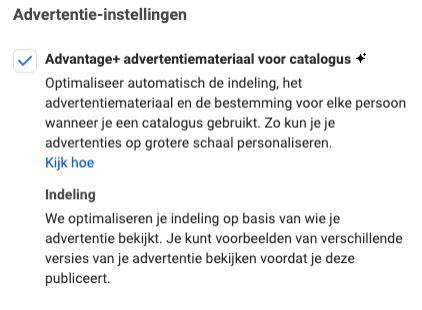 Advertentie-instellingen.