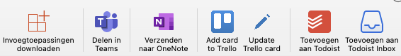 Screenshot van een Outlook-tip.