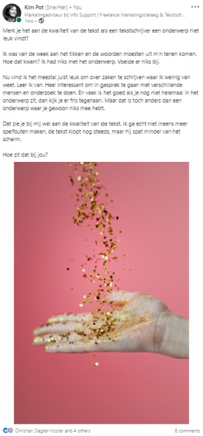 Post over of je als copywriter het onderwerp waar je over schrijft leuk moet vinden.