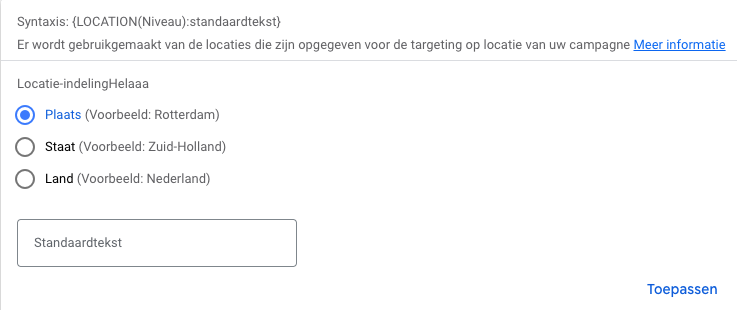 location insertion