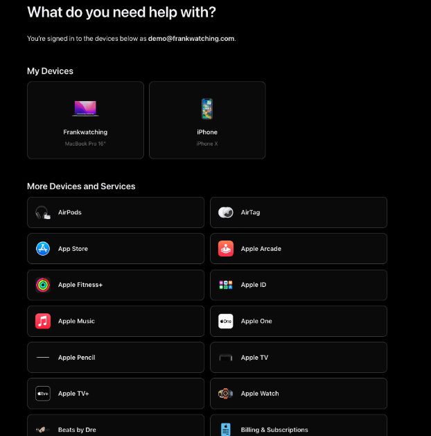 Apple support