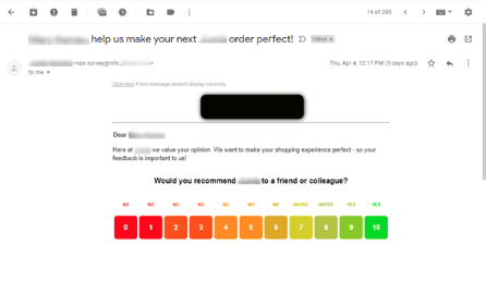 Feedback vragen via een geautomatiseerde mail. 
