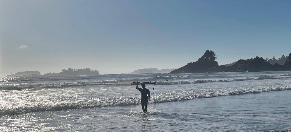 Vakantiefoto surfen.
