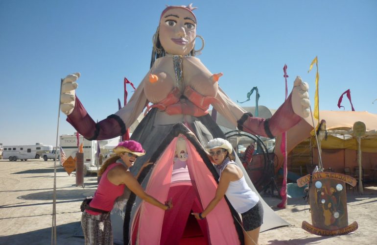 Burning man Human Car Wash