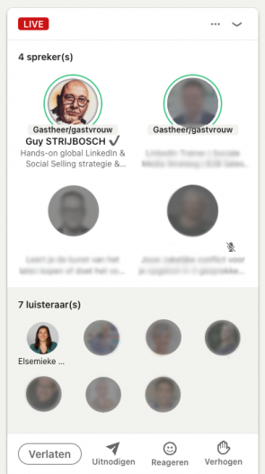 Live LinkedIn Audio Event vanuit bedrijfspagina