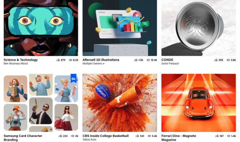 Voorbeelden van design op Behance