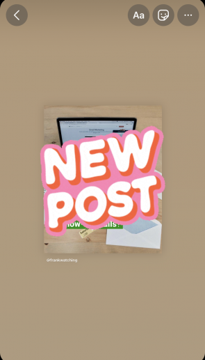 sticker new post