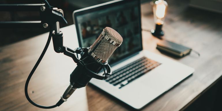 Podcast studio.