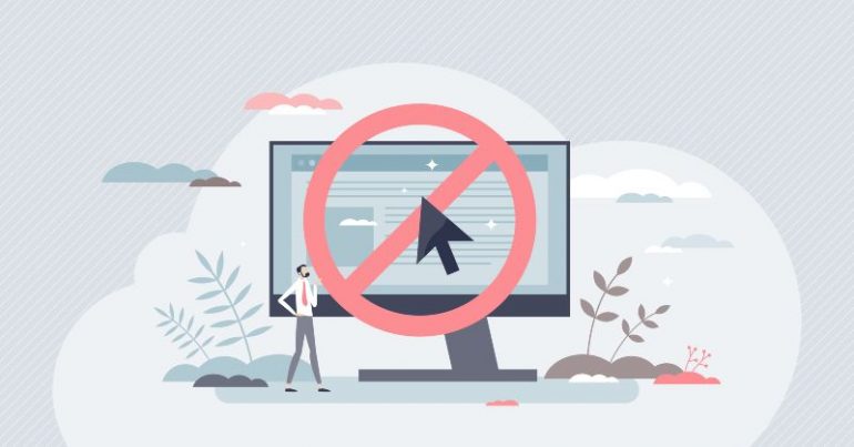 Een website die niet toegankelijk is